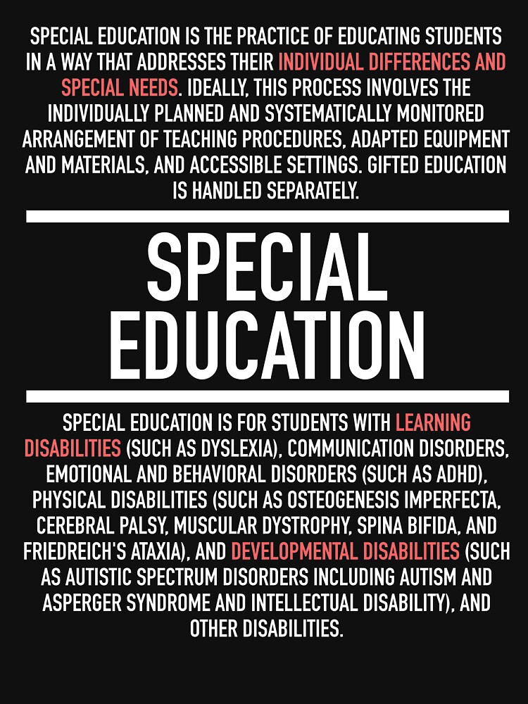 "Special Education Definition" Tshirt by HiddenVerb Redbubble