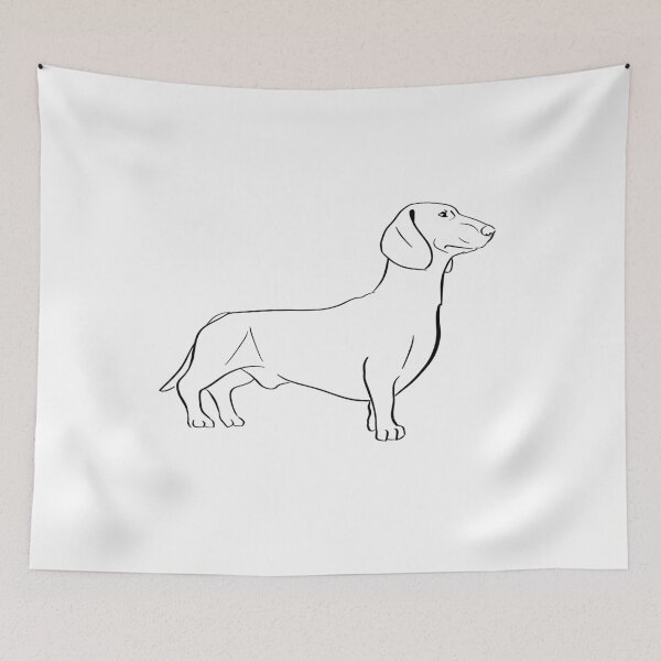 Item preview, Dachshund drawing minimalist designed and sold by -Holy-Chicken-.