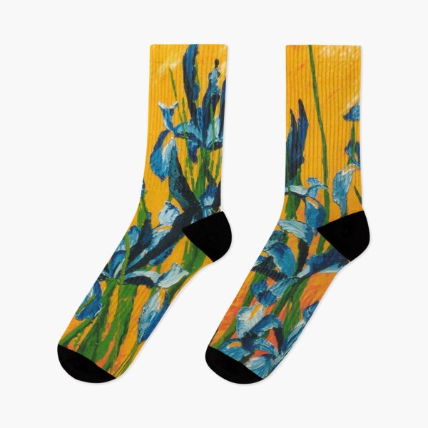 Item preview, Blue Iris on Yellow designed and sold by vibeceramics.