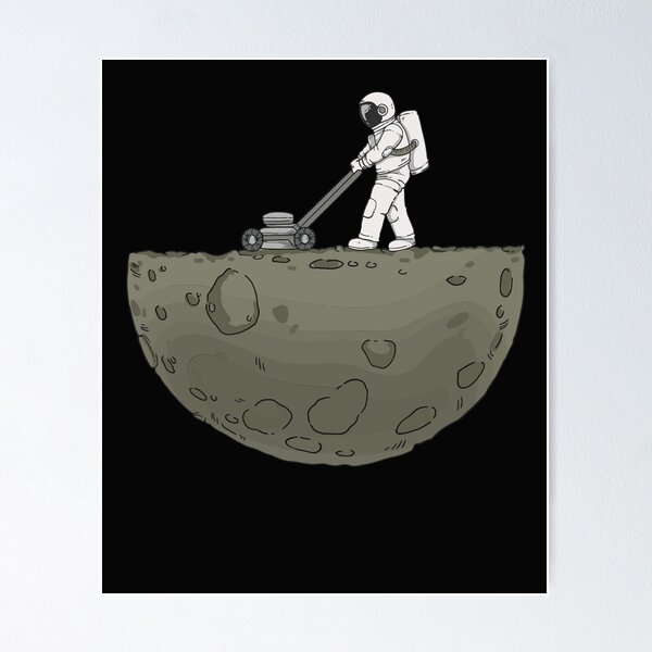 Aperçu de l'œuvre ESPACE ASTRONAUTE PENDANT LA TONTE DE LA PELOUSE créée et vendue par fatshirt.