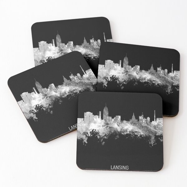 Item preview, Lansing Michigan Skyline designed and sold by ArtPrints.