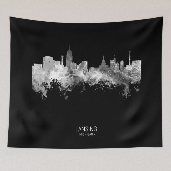 Item preview, Lansing Michigan Skyline designed and sold by ArtPrints.