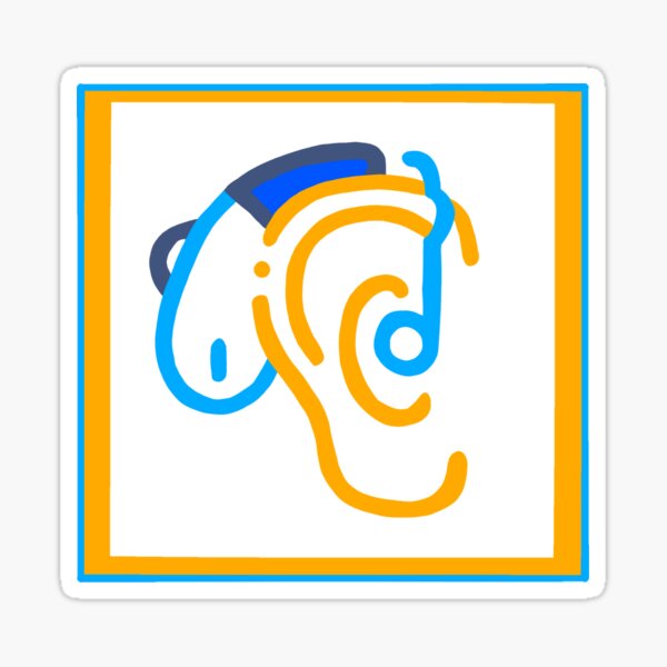 hard of hearing Sticker