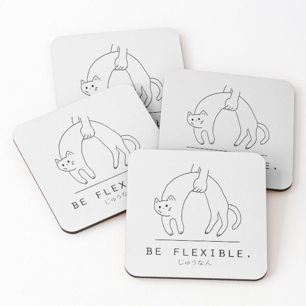 Item preview, Be Flexible Kawaii Cat Minimalist/Simple Art designed and sold by Neroaida.