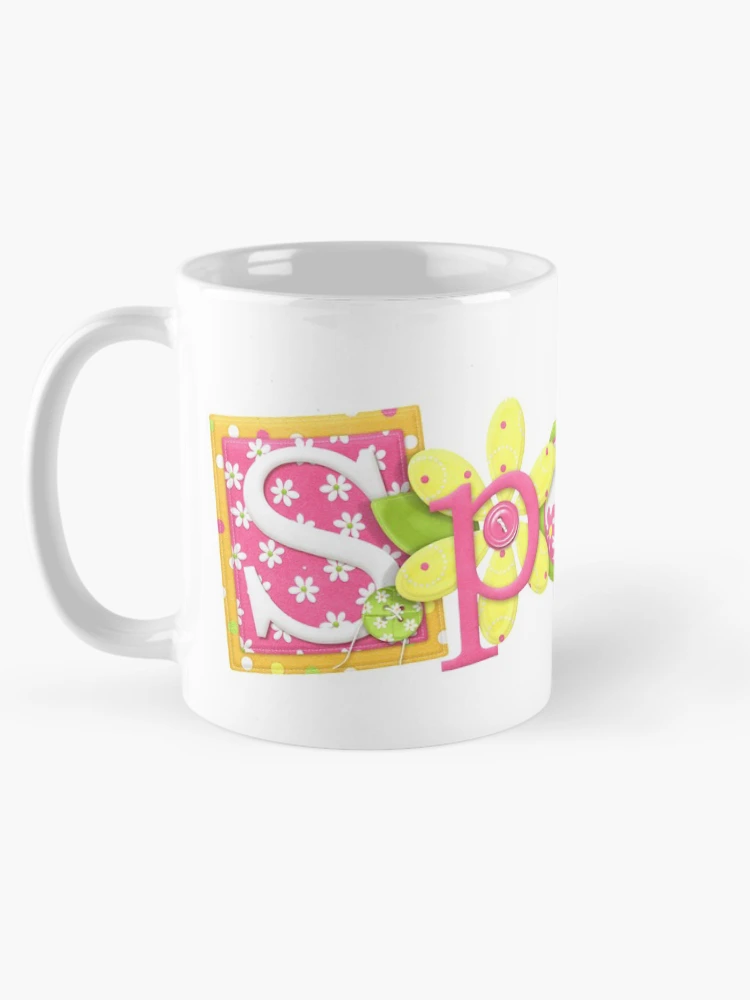 Thumbnail 5 of 6, Coffee Mug, Spring text, Spring, Spring designed and sold by Halalolo.