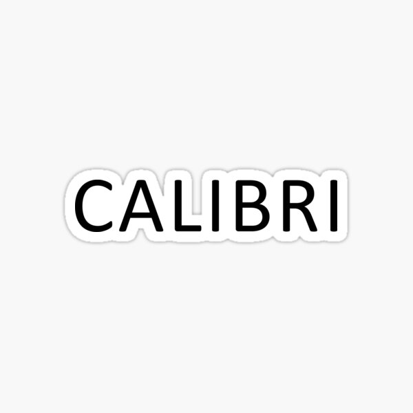 calibri font with outline