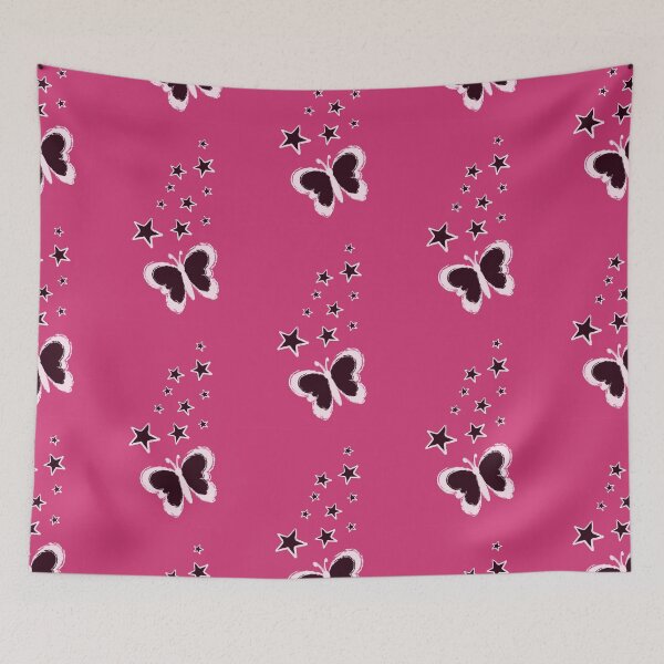 Item preview, Stars and Butterflies Pink Purple designed and sold by ranadigipaint.