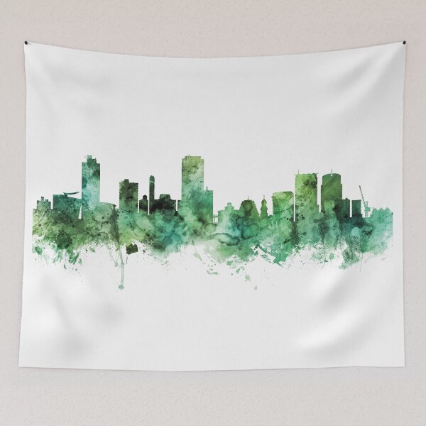 Item preview, Wellington New Zealand Skyline designed and sold by ArtPrints.