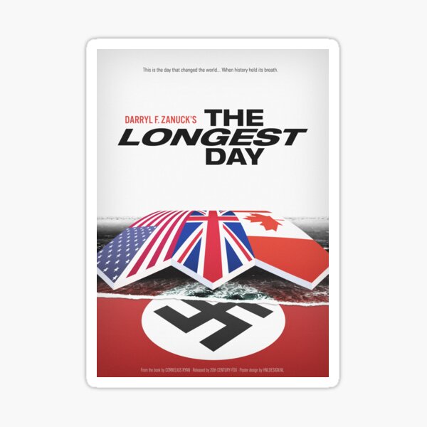 The Longest Day Movie Poster Sticker