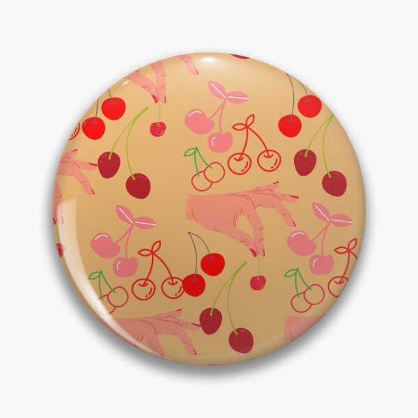 Item preview, Retro brown red cherry picking fruit pattern gift design designed and sold by Michael Schmidt.