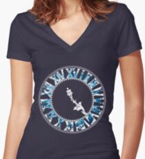 Final Fantasy - Final Hour (blue) Women's Fitted V-Neck T-Shirt