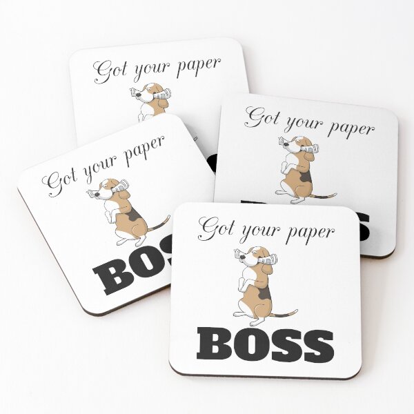 Item preview, Got Your Paper Boss With Beagle designed and sold by 4AllTimes.