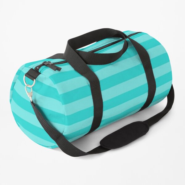 turquoise duffle bag