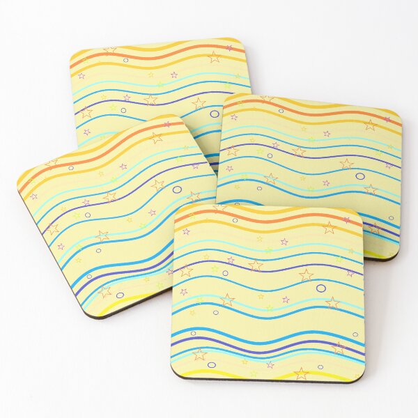 Item preview, circle star waves yellow background designed and sold by miaterinka.