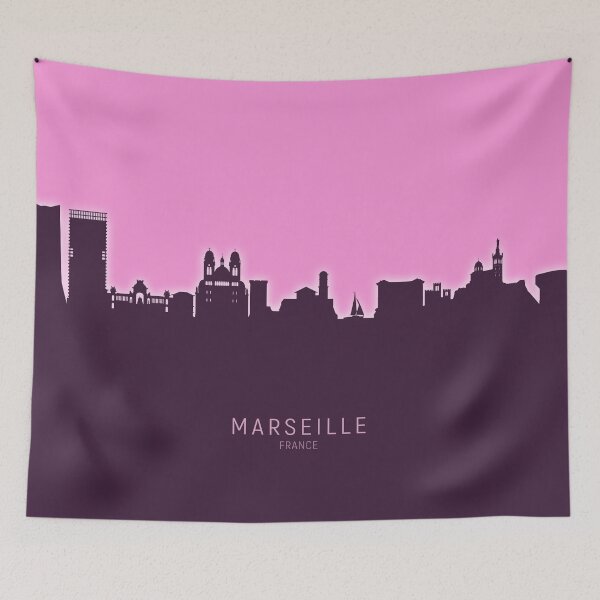 Item preview, Marseille France Skyline designed and sold by ArtPrints.