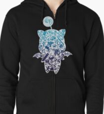 Moogle-verse (blue) Zipped Hoodie