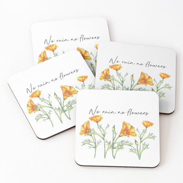 Item preview, No rain no flowers motivational quote designed and sold by latiendadearyam.