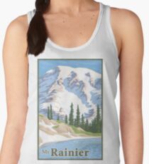 Vintage Mount Rainier Travel Poster Women's Tank Top