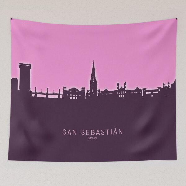 Item preview, San Sebastian Spain Skyline designed and sold by ArtPrints.