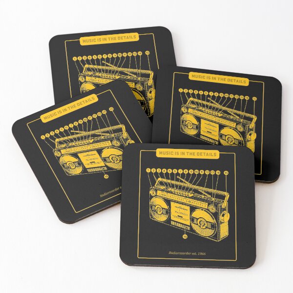 Item preview, Music is in the Details - Retro Boombox Diagram designed and sold by ShineEyePirate.
