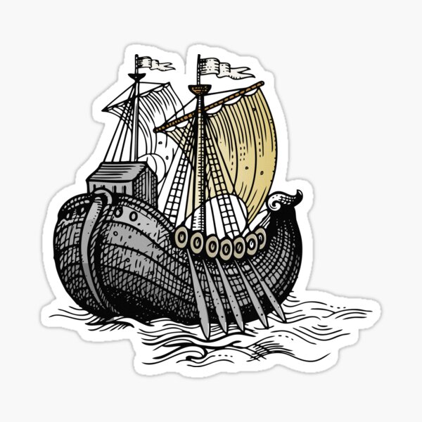 Vintage Sailing Ship Sticker