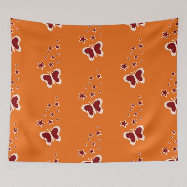 Item preview, Stars and Butterflies Red designed and sold by ranadigipaint.