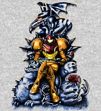 Metroid - The Huntress' Throne -Gaming Kids Pullover Hoodie