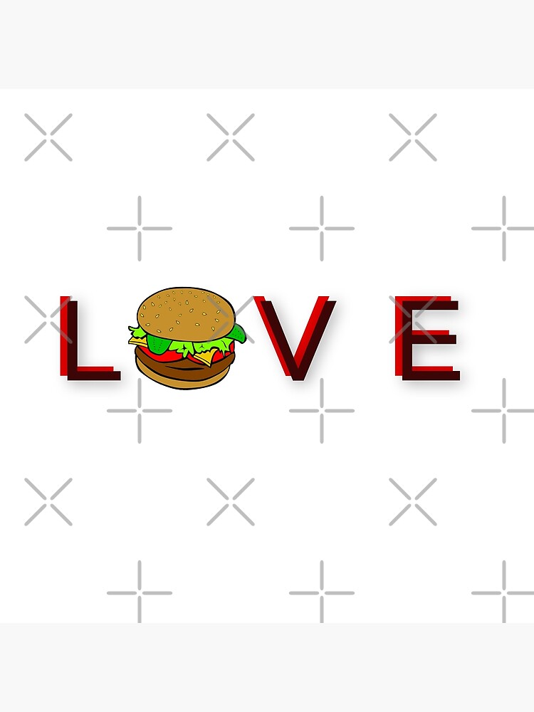 Hamburger Love Burger Love Poster For Sale By Ninja Store Redbubble 