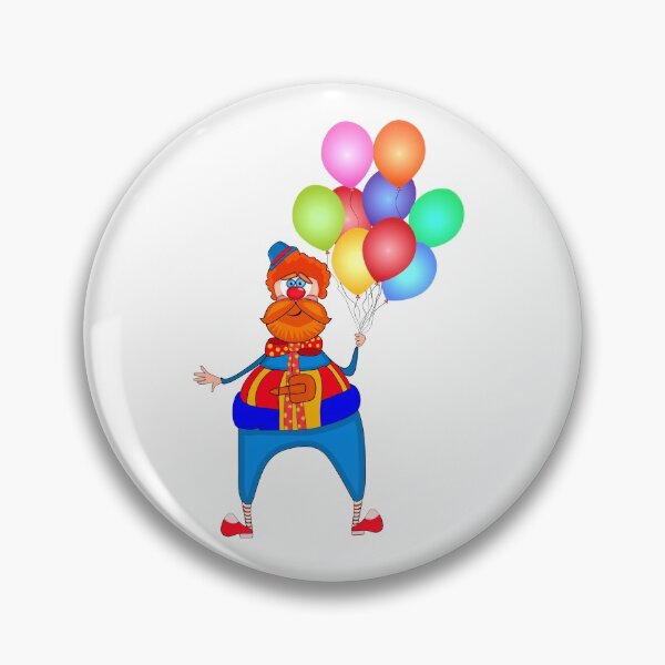 Item preview, Clown with colorful balloons designed and sold by Kajaniko.