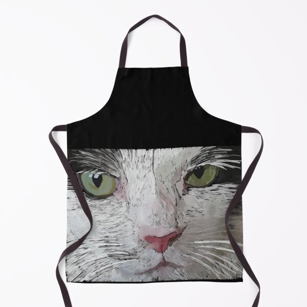 Item preview, Portrait of a white and black Cat designed and sold by NJartbyNJacobson.