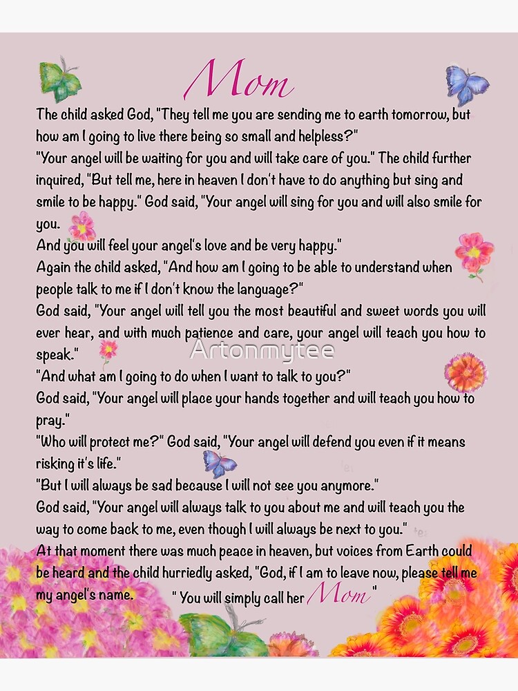 "Mother’s Day poem You will simply call her mom Beautiful poem about