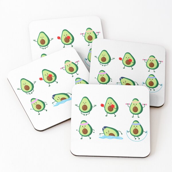 Item preview, Avocado funny cute gym exercise  designed and sold by tetyboom.
