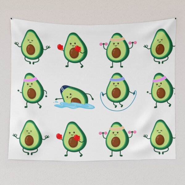 Item preview, Avocado funny cute gym exercise  designed and sold by tetyboom.