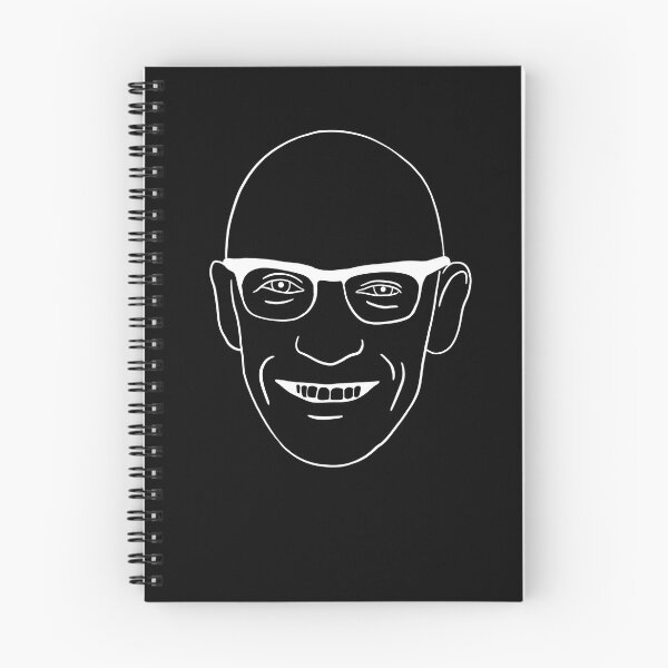 Item preview, Retrato de contorno blanco mínimo de Foucault designed and sold by isstgeschichte.