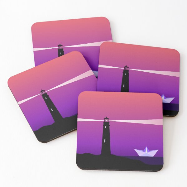 Item preview, Lighthouse and a paper boat in the sunset. Illuminate the way  designed and sold by TashaVector.
