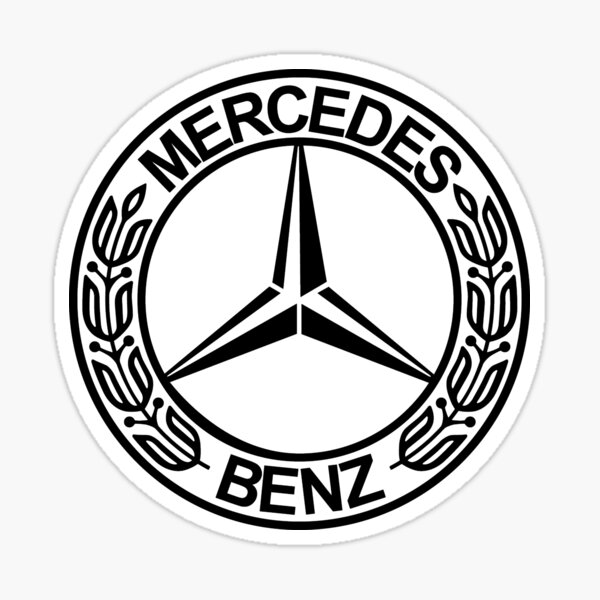 MEJOR CALIDAD - Mercedes-Benz Logo Black Pegatina