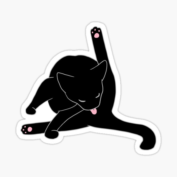 Item preview, Cat licking butt designed and sold by MimiChoice.