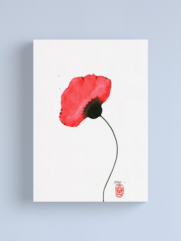 Alternate view of One Red Poppy Canvas Print