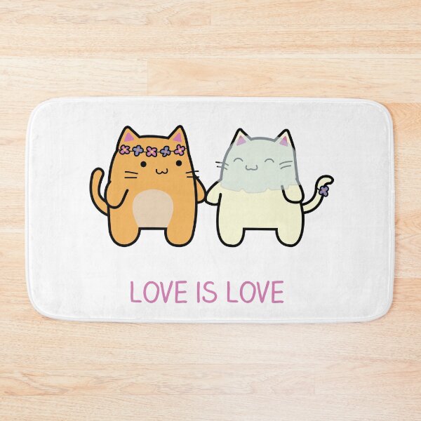 Item preview, Love is love, gay cats designed and sold by IceCreamCat.