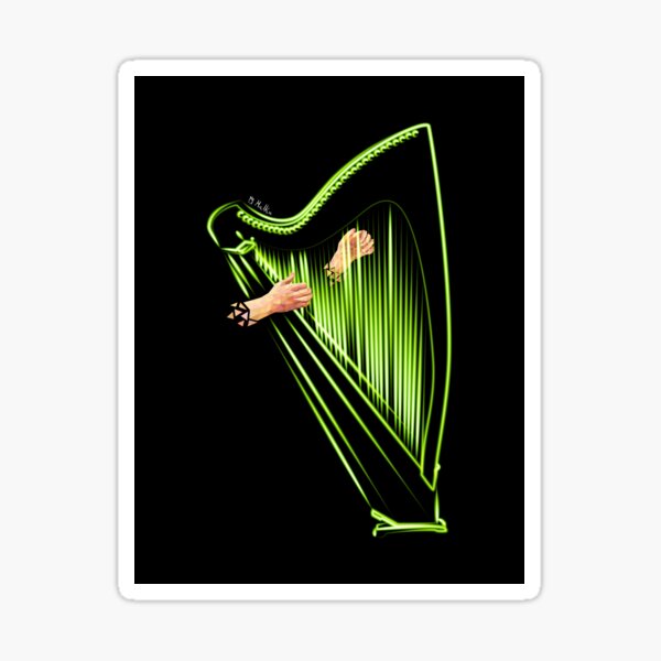 Green Harp Sticker