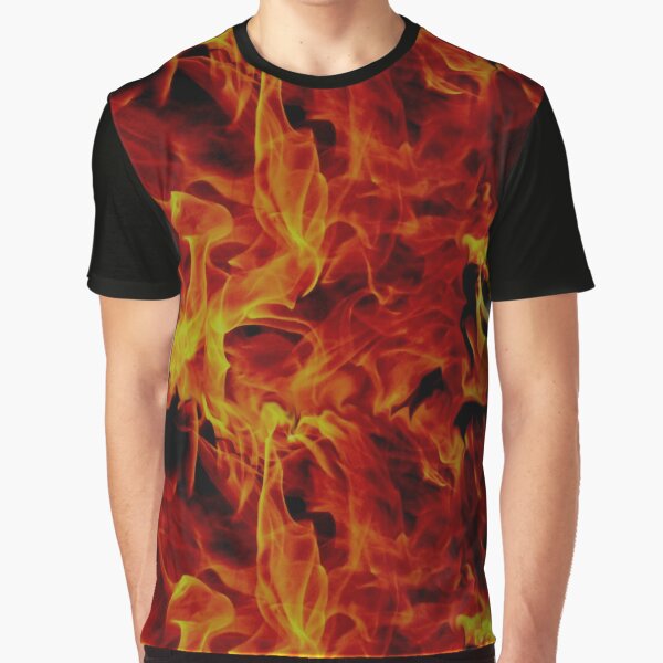 fire red graphic tee