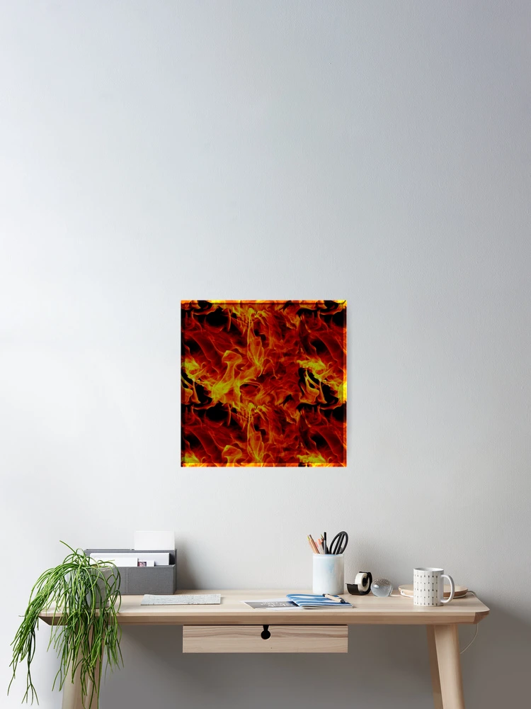Thumbnail 2 of 3, Poster, Abstract Fire Pattern designed and sold by Candi-Designs.