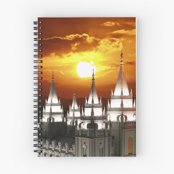 Artikelvorschau, Salt Lake Tempel Sunset Spires 20x24 entworfen und verkauft von Ken Fortie.