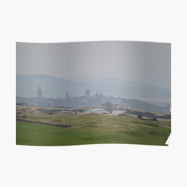Misty St Andrews Skyline Poster