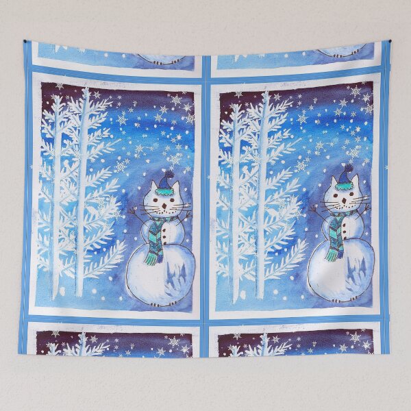 Item preview, Christmas Card 2020 Snow Cat designed and sold by PaniaBrown.