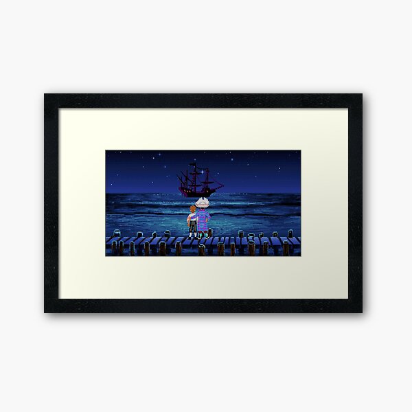 Guybrush & Stan (Monkey Island) Framed Art Print
