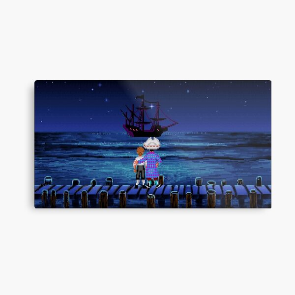 Guybrush y Stan (Isla de los monos) Lámina metálica