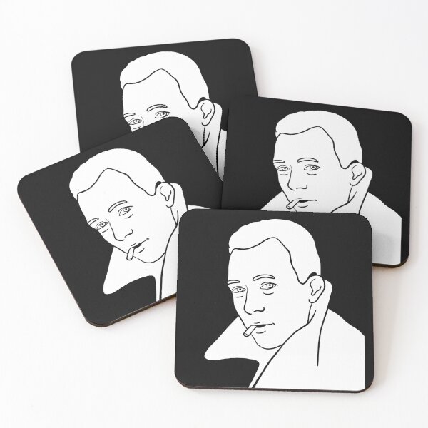 Item preview, Albert Camus Minimal White Portrait designed and sold by isstgeschichte.