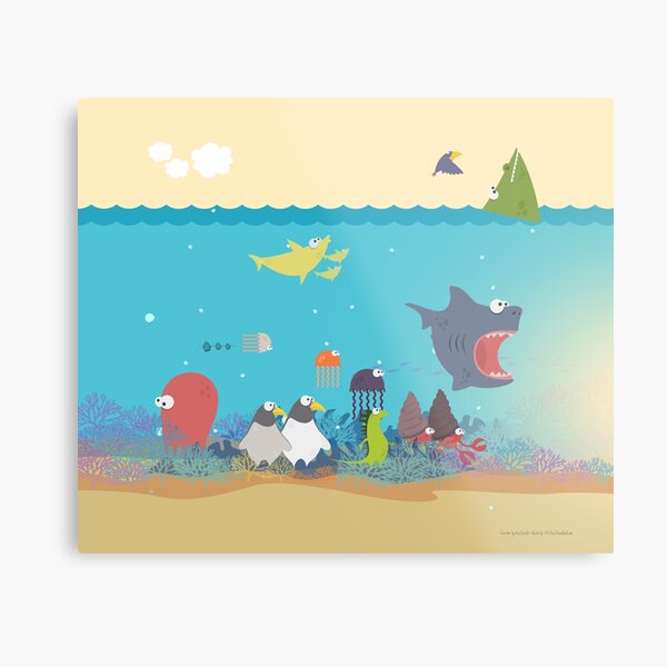 What's going on at the sea? Kids collection Metal Print