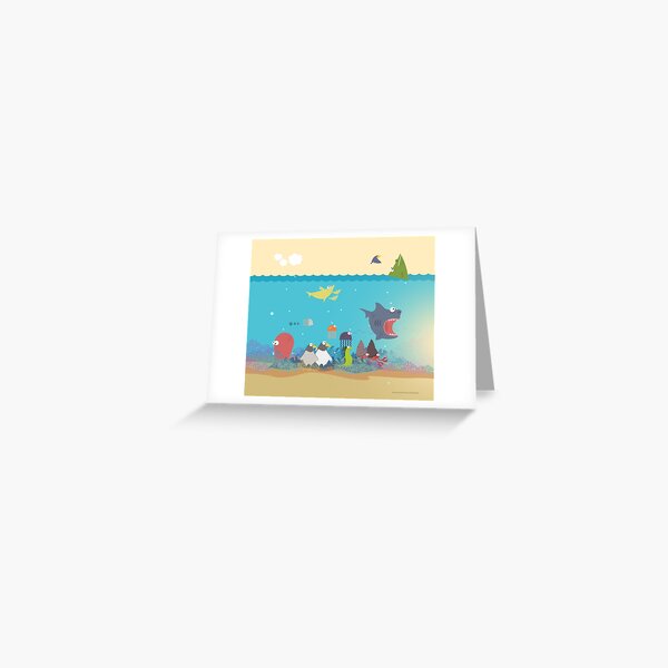 What's going on at the sea? Kids collection Greeting Card